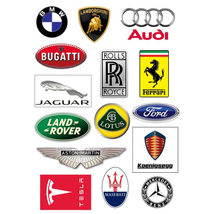 sticker Pack Sports Cars Logo Stickers laptop mobile water bottles guitar fridge