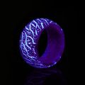 Fashion Secret Fade-free Magic Forest Yellow Purple Green Blue Fluorite Luminous Resin Crack Ring. 