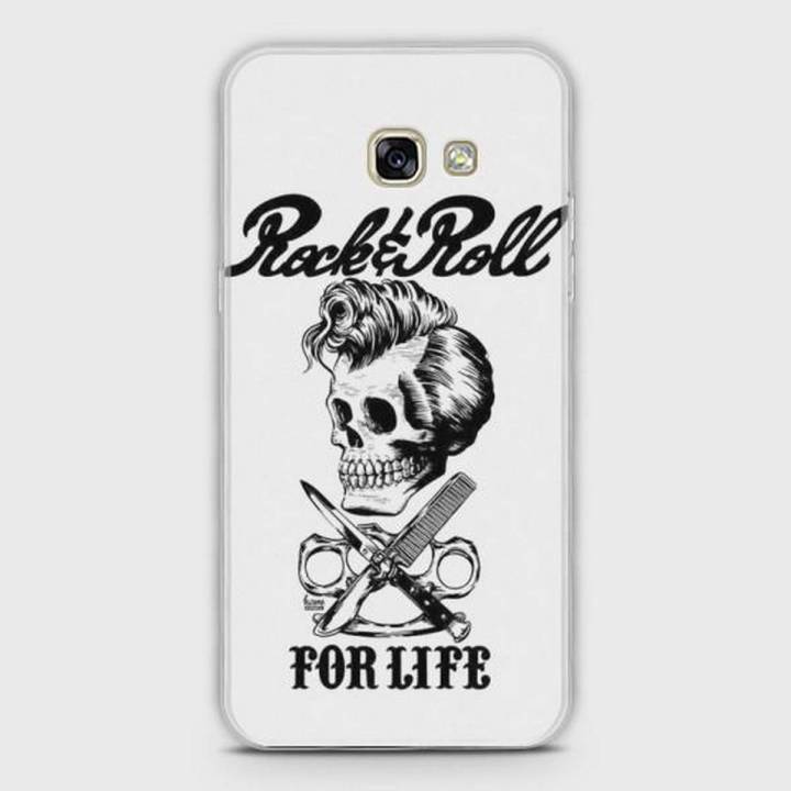 Samsung A5 2017 (A520) Cover - SkinLee HQ Hybrid Case (Soft) - Rock and Roll Skull - SKINLEE-372-1-129-36