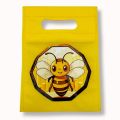 Honeybee Goody Bags - 8 x 6 Inch - Fabric Gift Bags - Honeybee Themed Party - Yellow - Unisex - Pack Of 10. 