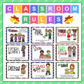 9Pcs English Poster Classroom Rules A4 Big Cards Kindergarten Early Education Good Habits Good Manners Wall Decoration Toys Kids. 
