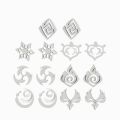 Genshin Impact Childe Cute Earrings Studs Jewelry Luxury Game Anime Earrings Stainlees Steel Earrings Studs Silver Color. 