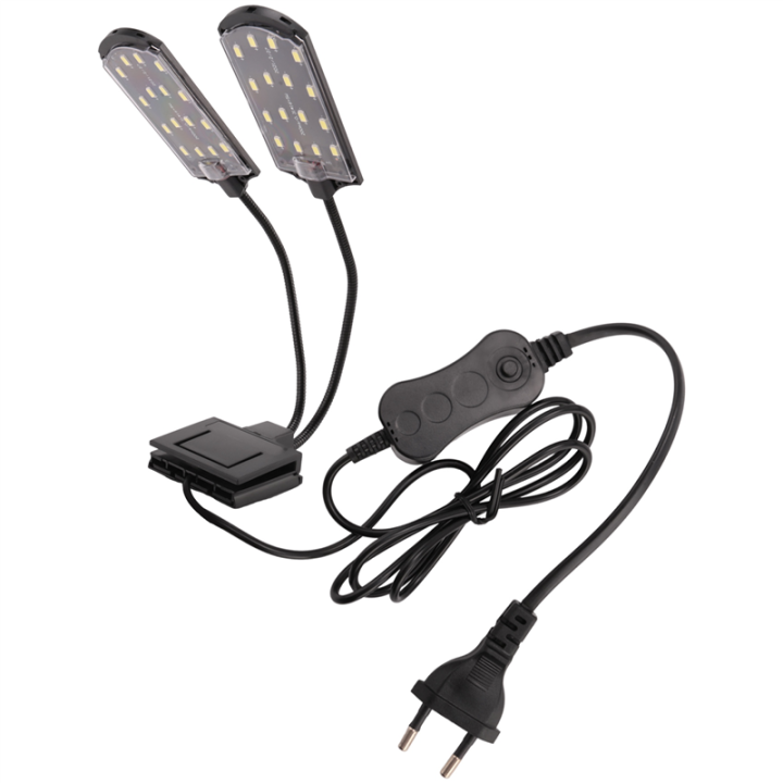 1 PCS LED Aquatic Plant Grow Lamp Aquarium Light Super Bright Waterproof Clip-on Fish Tank Lamp EU Plug
