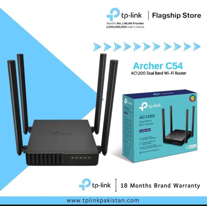 Tp Link Box Rear TP-Link Box Pack Wi-Fi Router Archer C54 AC1200 Dual Band Wi-Fi Router ...