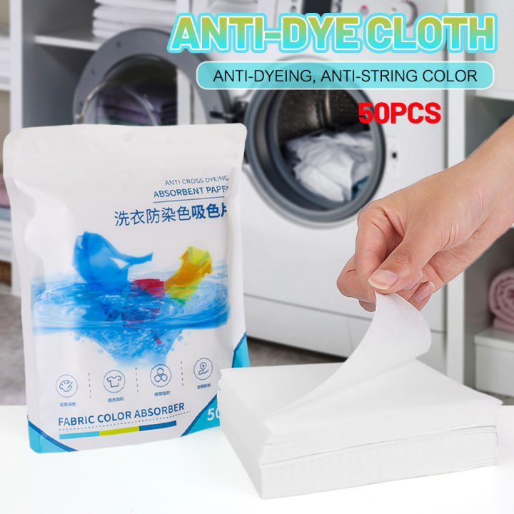 50/100Pcs Anti-cross-dyeing Laundry Tablet Washing Color Absorbing Paper Clothing Anti-staining Laundry Film Household