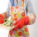 Pair of Cotton-Lined & Plastic Rubber Multipurpose Reusable Extra Long Household Glove. 