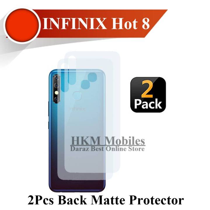 2 Pack Infinix Hot 8 Back Matte Protector Soft Skin Sheet Soft Film Protector For Infinix Hot 8
