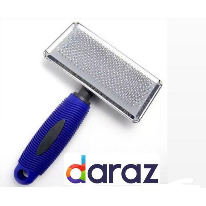Pets Grooming Slicker Brush -Blue