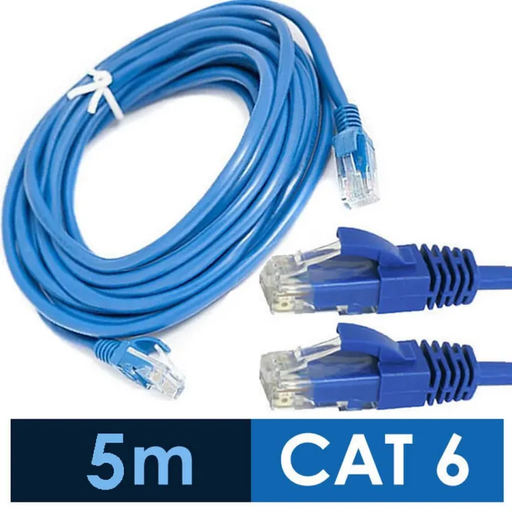 Lan%20Cable%205m%20Cat%206%20Fixed%20Connectors%205%20Meter%20:%2015%20Feet%20Ethernet%20Internet%20Wire%20-%20Image%203