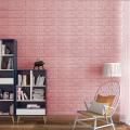 3D Brick Wall Stickers, Self-Adhesive PE Foam Wallpaper for TV Wall, Sofa Background - Size 70x77cm. 