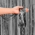 Backdrop Foil Fringe Curtains (6 Feet Height & 5 Feet width) Tinsel Foil Curtain | Ideal for Anniversary, Wedding, Birthday, Kids Room, Door Windows Wall Decoration Curtain Birthday Accessories. 