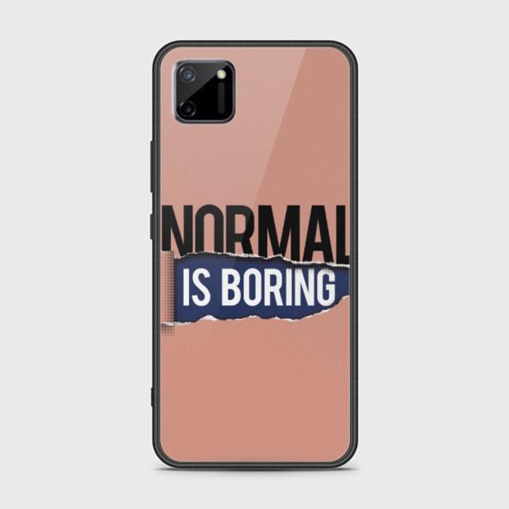 Realme_C11 Cover - SkinLee HQ Infinity Glass Case (Soft) - Normal Is Boring - SKINLEE-588-1-911-483