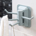 Rotary Self-adhesive Wall Trackless Hook Kitchen Door Towel Bag Rack. 