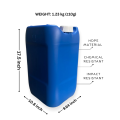 Plastic Jerry Can" "Water Bottle" | 25 Liter | Premium Quality Water Can | White Food-Grade & Blue Heavy-Duty Chemical-Resistant HDPE Container | Secure Cap for Safe Water, Milk, Oil & Industrial Liquid Storage and Transport. 