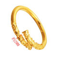 Sand Gold Imitation Sun Wukong Golden Hoop Stick Couple Set Bracelet Treasure Open Ring. 