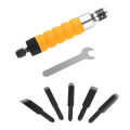 bellylady Woodworking Electric Carving Machine Chisel Tool with 5 Carving Blades 15.5*3CM Orange. 
