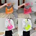 Summer Clear Fluorescent Armpit Jelly Tote Shoulder Bag. 