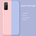 Biruiqu For Infinix Note 7 Lite Case Liquid Silicone Soft Gel Rubber Shockproof Cover. 