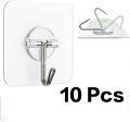 Wall Hooks Heavy Duty Hooks for Hanging 10KG (Max) Magic Stickers Hooks Seamless Transparent Adhesive Hooks for Hanging Keys Coats Hat (1,3,5,10 Pcs). 