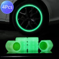 1-4PC Car Tire Valve Caps Luminous Valve Stem Caps Universal Fluorescent Tyre Nozzles For Car Truck Motorcycle Bicycle Valve Cap. 