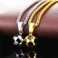 Sports Product Football Necklace With Steel Chain Necklace Football Boy's Necklace For Men. 