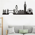London Skyline Wall Sticker City Silhouette England London Scape Wall Decal Living Room Bedroom Office Home Wall Art Vinyl Mural. 