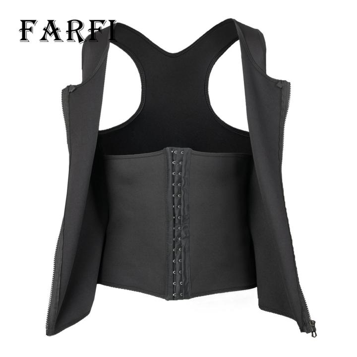 Men Corset Vest Men's Slimming Body Shaper Vest with Zipper Tummy Control Shapewear Top for A Sleek Look Slimming Vest
