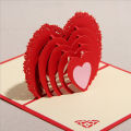 3D pop up heart laser cut greeting post cards for Valentine's Day vintage with envelope thank you Love in the Heart RXC0016. 