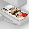 Casing For Infinix Note 12 Pro 5G Infinix Note 12 VIP Luxury Cartoon OnePiece Luffy Camera Protection Phone Case Plating Edges Silicone Soft Cover With Free Lanyard. 