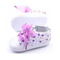 Pair of Canvas Shoes For Babies - Purple & White. 
