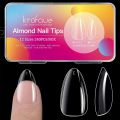 Short Almond Nails 240Pcs Clear Nail Tips12 Sizes Artificial Acrylic False Nails Full Cover Press on Nails Manicure. 