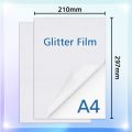 GLITTER Cold Laminating Film A4 Self-adhesive Photo Laminating Film (PACK OF 5 AND 10 SHEETS). 