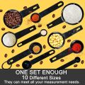 10pcs Kitchen Measuring Spoons & Cups Scales Spoons Sets Teaspoon Coffee Sugar Scoop Cake Baking Flour Measuring Cups Kitchen. 