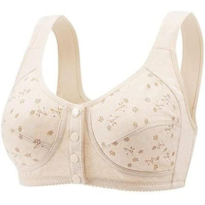 Front open button bra for women non paded