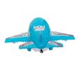 Aeroplane Toy With Glowing Light for Kids Pull String 20x17cm Color May Vary. 