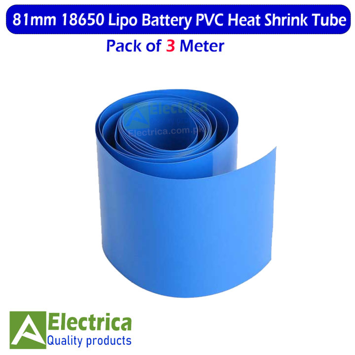 1 ~ 3 Meter Width 81mm Blue 18650 Lipo Battery Packing PVC Heat Shrink Tube Pack Insulated Film Wrap lithium Case Cable Sleeve by Electrica