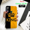 TECNO Camon 15 Air Back Cover Boys - King Style Mobile Back Pouch - Airbag Case Anti Shockproof Phone Case. 