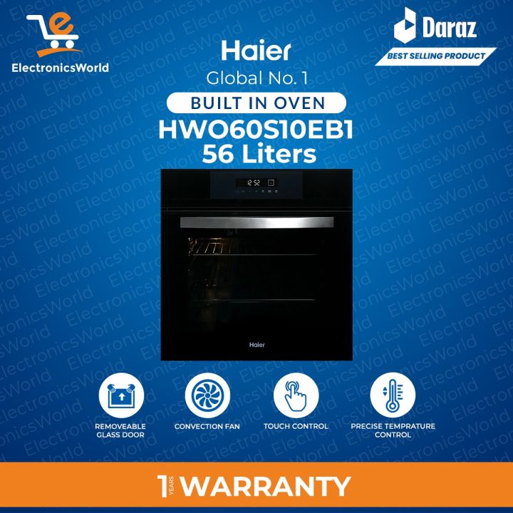 HAIER BUILT IN OVEN Model-HWO-60S10EB1- Big size 56 Liters-Digital Touch Control- WITH 1 YEAR WARRANTY