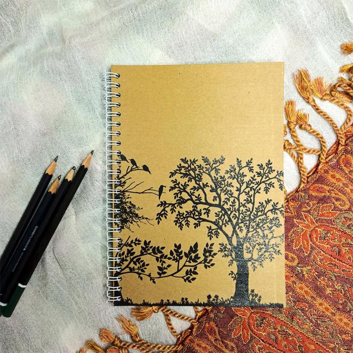 MyKitab - " TREE " A5 Kraft Spiral NoteBook|Notebook for Girls and Boys |Diary