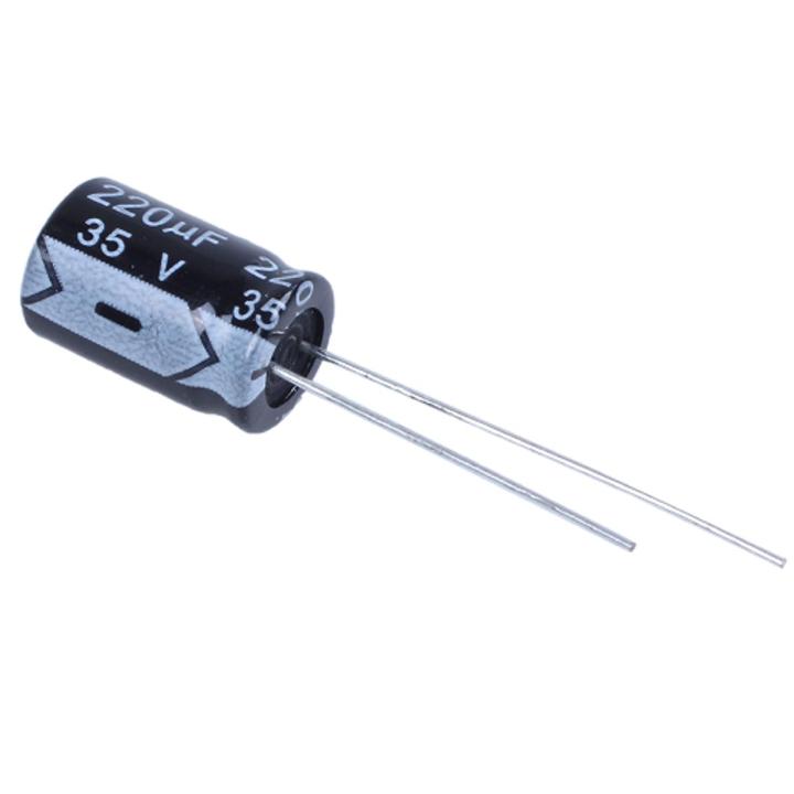 50 Pcs Aluminum Electrolytic Capacitors 220uF 35V Capacitor