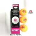 3-Star 40mm Butterfly Plastic Professional Table Tennis Balls ( Pack of 3 )-Japanese Quality Plastic Ping Pong Ball, Tennis Ball. 