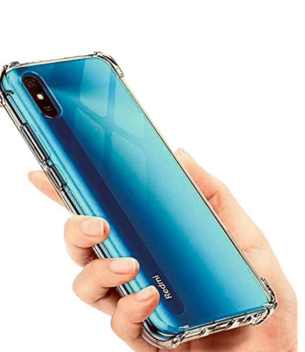 Redmi 9A Back Cover Transparent Soft Bumper Clear 6D Silicon Jelly Back Case HD Imported