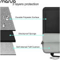 MOSISO Vertical Laptop Shoulder Bag 13.3" - 14" Inch Compatible with MacBook Air/Pro,13-13.3 inch Notebook,Compatible with MacBook Pro 14 2023-2021 A2779 M2 A2442 M1 with Front Raised Pockets & Fix Handle & Belt, Black. 