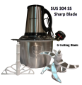 Silver Crest 3L Stainless Steel Electric Meat Chopper with Powerful 1500W Copper Motor and 6 Cutting Blades - New. 