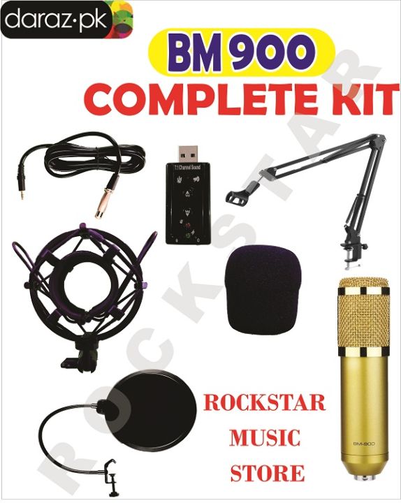 BM 900 Condenser Microphone complete Kit