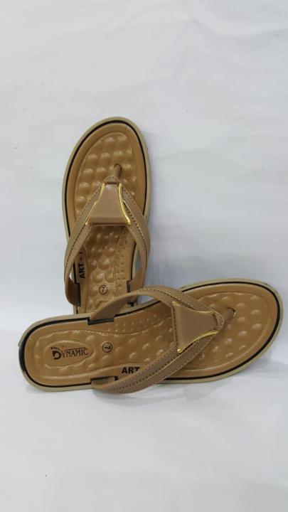 DYNAMIC CASUAL CHAPPAL FOR LADIES FLIPFLOP CREAM IN COLOUR WITH LATEST DESIGN