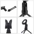 【COD+Ready Stock + FREE Shipping】Wired Microphone With Mic Stand Professional 3.5mm Jack Recording Condenser Microphone Compatible With PC Laptop Singing Gaming. 