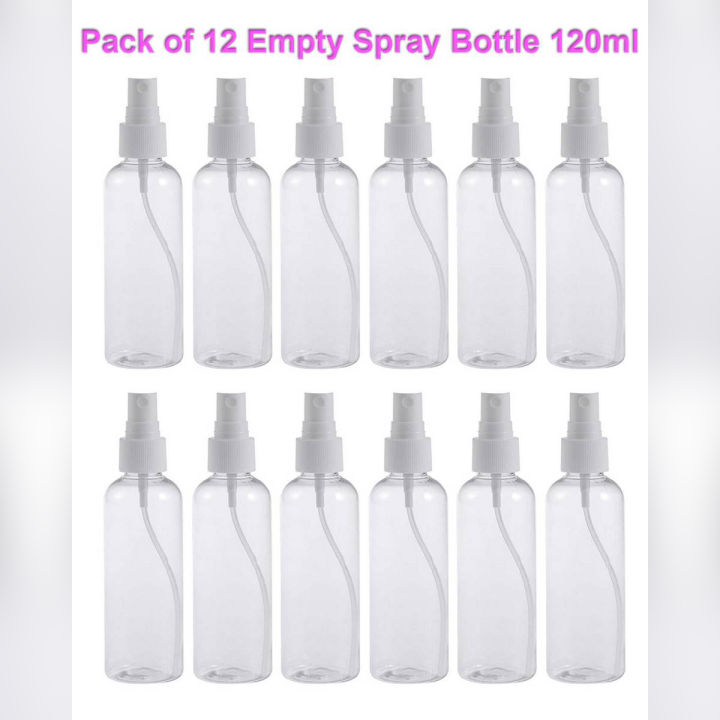 Pack of 12 Empty Plastic Spray Bottle