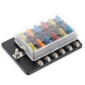 Fuse Box Replacement 12-Way Blade Block Holder With LED. 