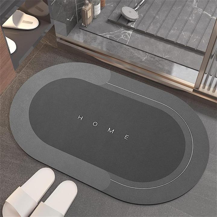 Super Absorbent Quick Dry Dirt Resistant Bath Rug Bathroom Mat Non-Slip Entrance Doormat Skin Floor Mats Toilet Carpet Home Decor